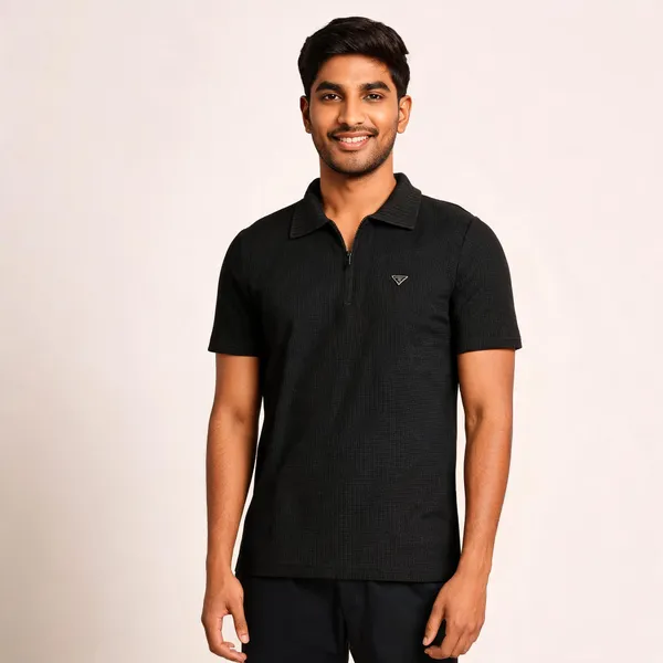 Black_Cotton_Blend_Regular_Fit_Polo_T_Shirt_For_Men