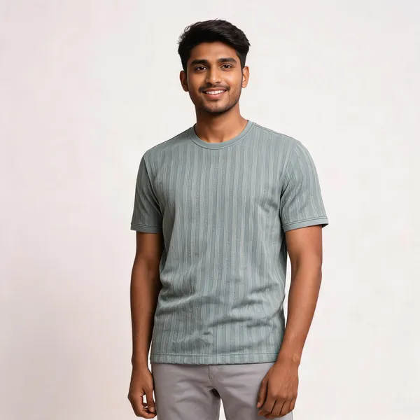Grey_Cotton_Blend_Ribbed_Regular_Fit_T_Shirt_For_Men