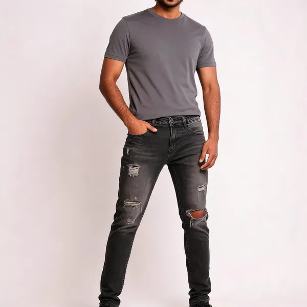 Black_Cotton_Blend_Distressed_Slim_Fit_Jeans_For_Men