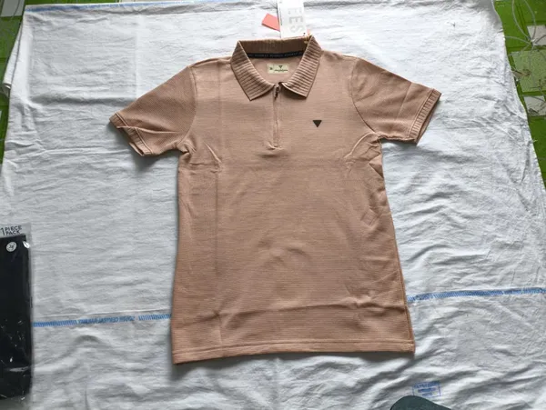 Brown_Textured_Polo_T-Shirt_for_Men