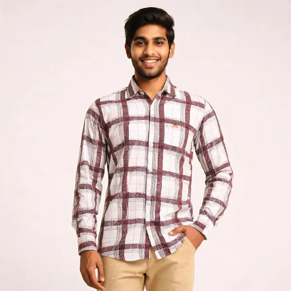 Flagged:_Invalid_Product_Code___White_Maroon_Cotton_Blend_Checked_Shirt_For_Men