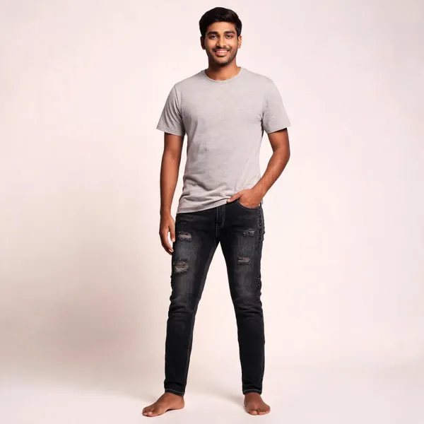 Black_Cotton_Blend_Distressed_Slim_Fit_Jeans_For_Men