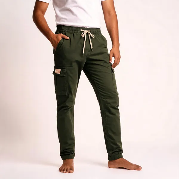 Olive_Cotton_Cargo_Trousers_For_Men