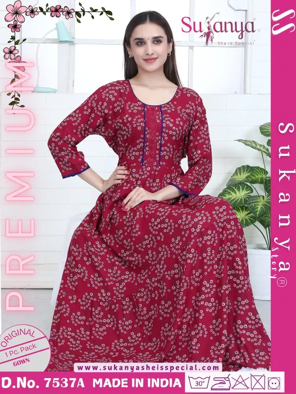 Pink_Premium_Alpine_Cotton_Nightdress_For_Women