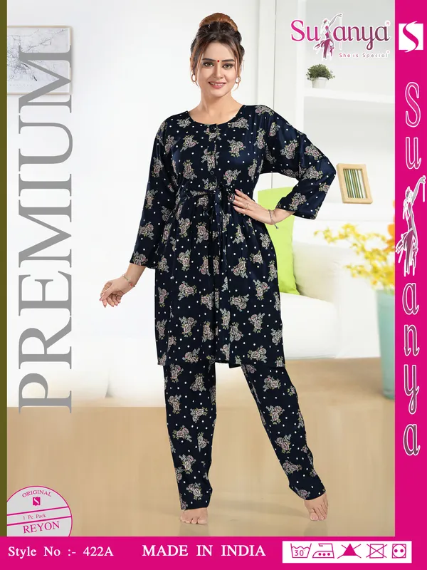 Navy_Blue_Premium_Rayon_Nightdress_For_Women