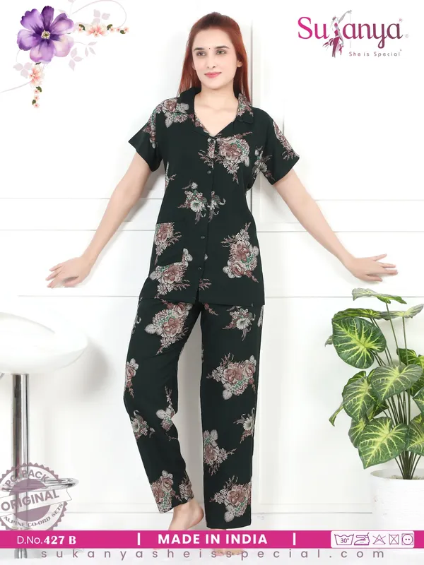Black_Premium_Alpine_Cotton_Nightdress_For_Women