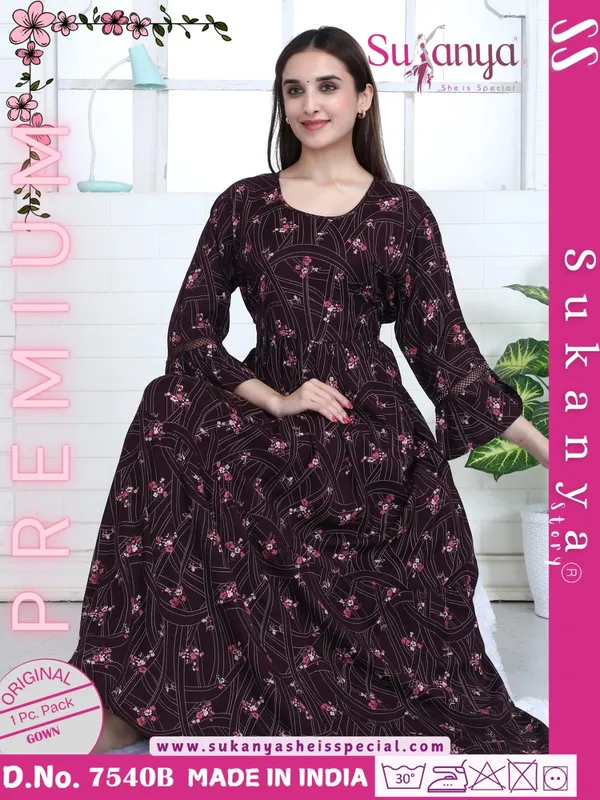 Black_Premium_Alpine_Cotton_Nightdress_For_Women