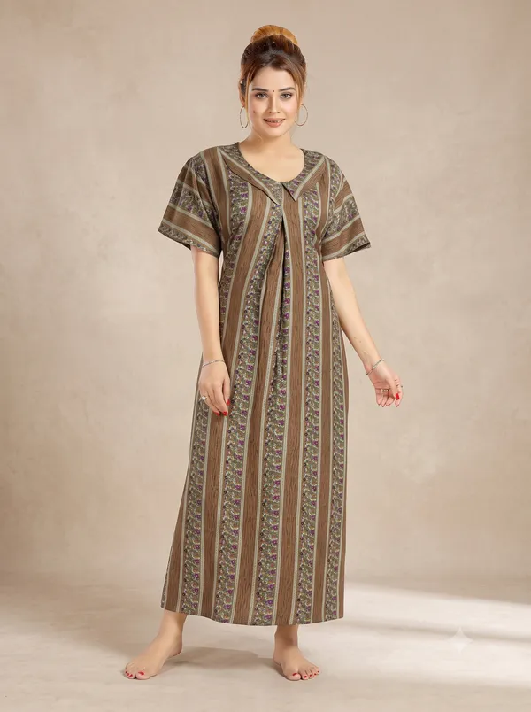 Brown_Premium_Alpine_Cotton_Maternity_Gown_for_Women