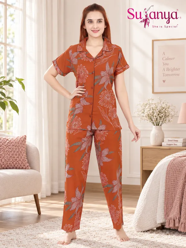Red_Premium_Alpine_Cotton_NightSuit_For_Women