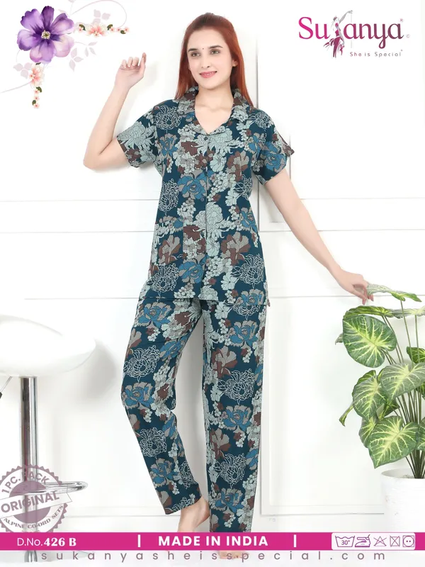Blue_Premium_Alpine_Cotton_Nightdress_For_Women