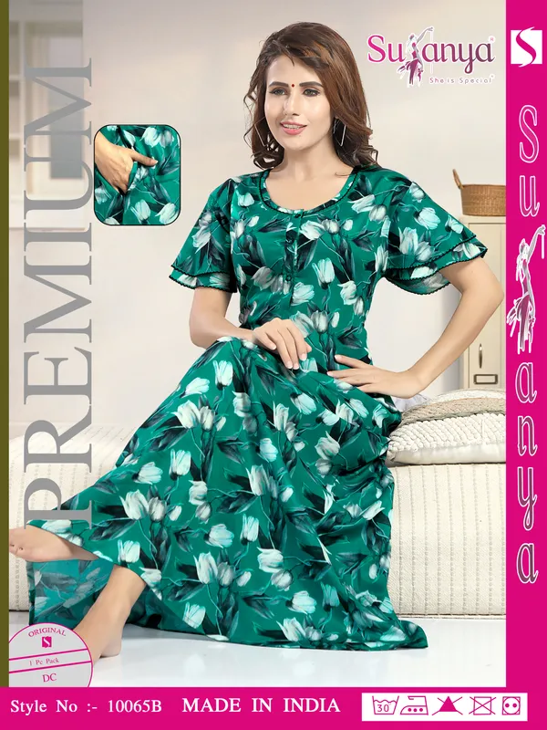 Green_Premium_Cotton_Nightdress_For_Women