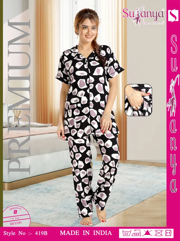 Black_Premium_Rayon_Nightdress_For_Women