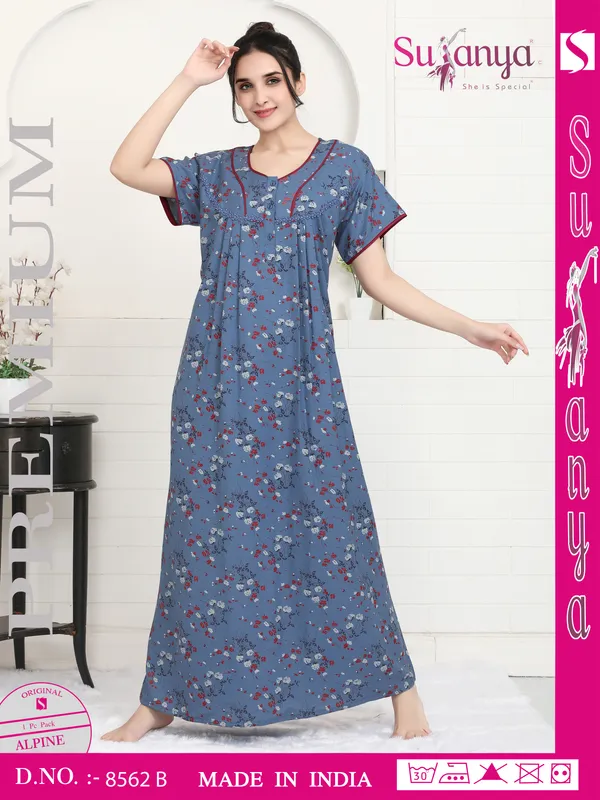 Blue_Premium_Alpine_Cotton_Nightdress_For_Women