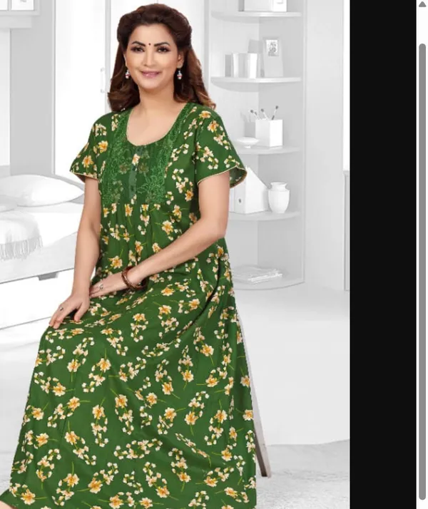 Green_Premium_Cotton_Nightdress_For_Women