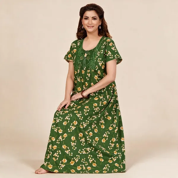 Green_Premium_Cotton_Nightdress_For_Women