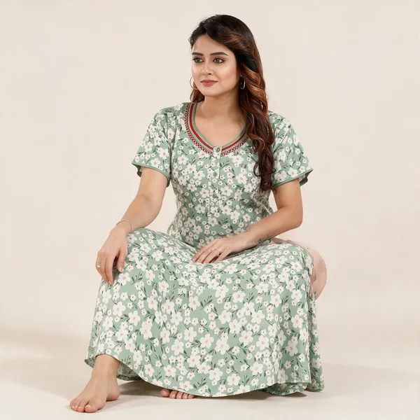 Green_Premium_Cotton_Nightdress_For_Women