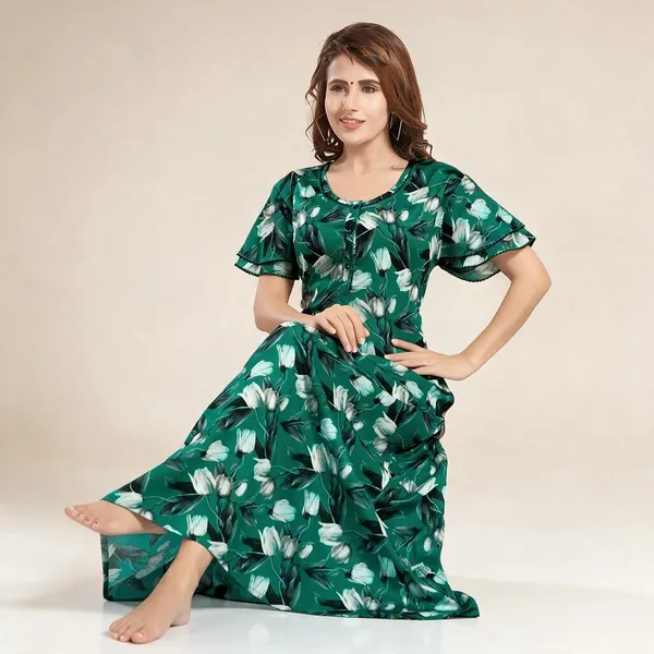 Green_Premium_Cotton_Nightdress_For_Women