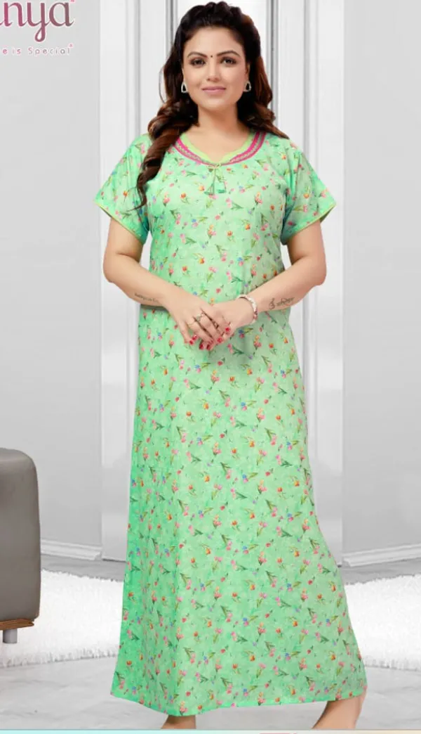 Green_Premium_Polyester_And_Viscose_Nightdress_For_Women
