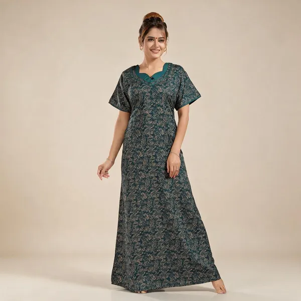 Green_Premium_Polyester_And_Viscose_Nightdress_For_Women