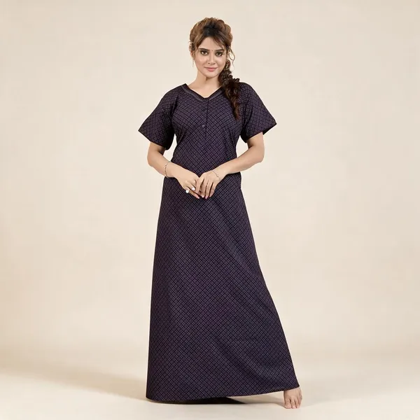 Purple_Premium_Polyester_And_Viscose_Nightdress_For_Women