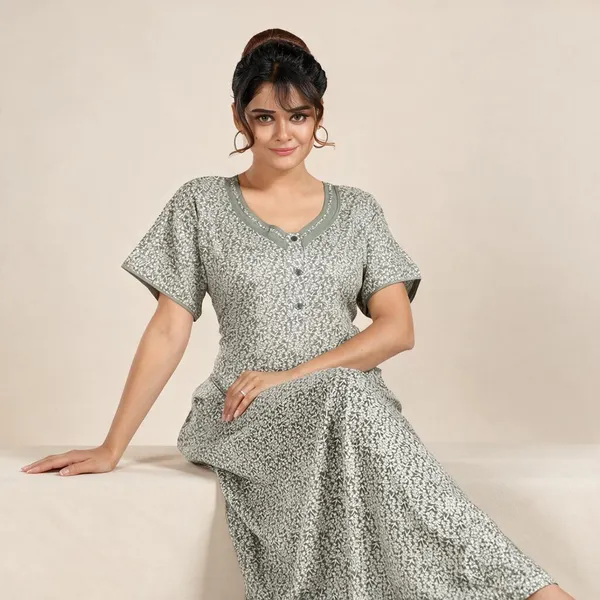Grey_Premium_Rayon_Nightdress_For_Women