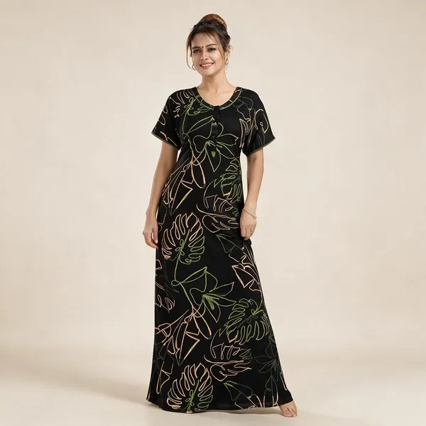 Black_Premium_Rayon_Nightdress_For_Women