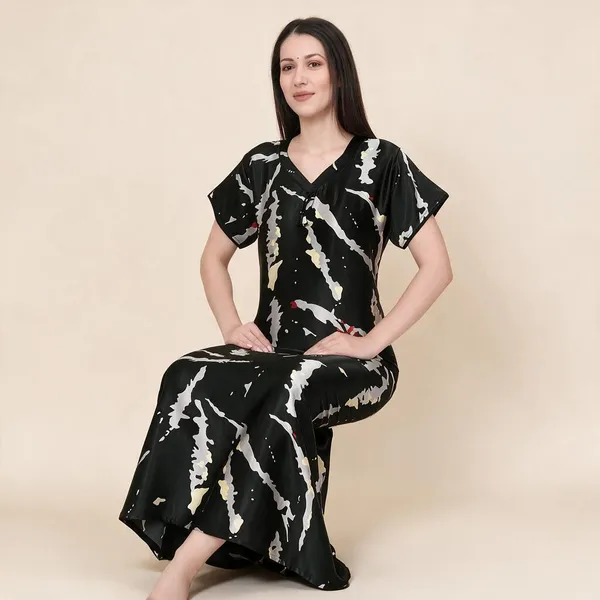 Black_Premium_Satin_Nightdress_For_Women