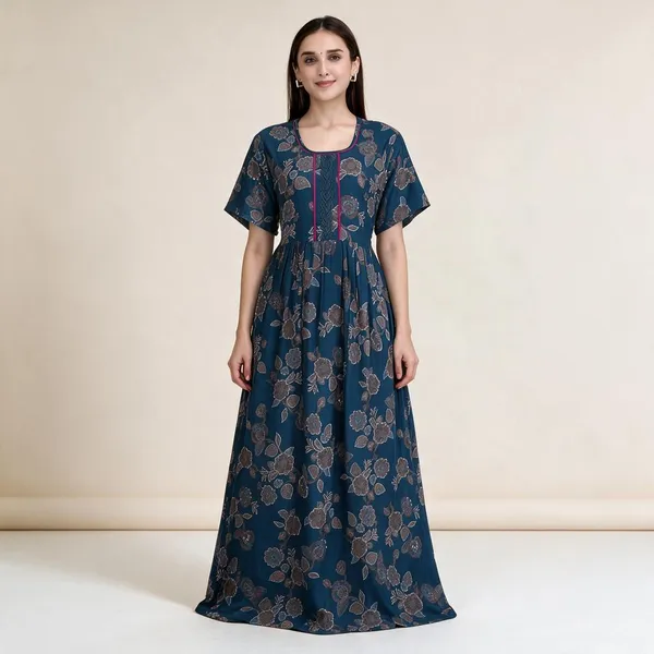 Blue_Premium_Alpine_Cotton_Nightdress_For_Women