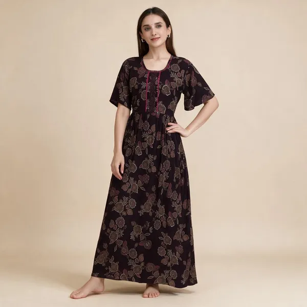 Black_Premium_Alpine_Cotton_Nightdress_For_Women