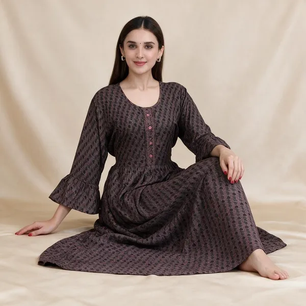 Dark_Grey_Premium_Alpine_Cotton_Nightdress_For_Women