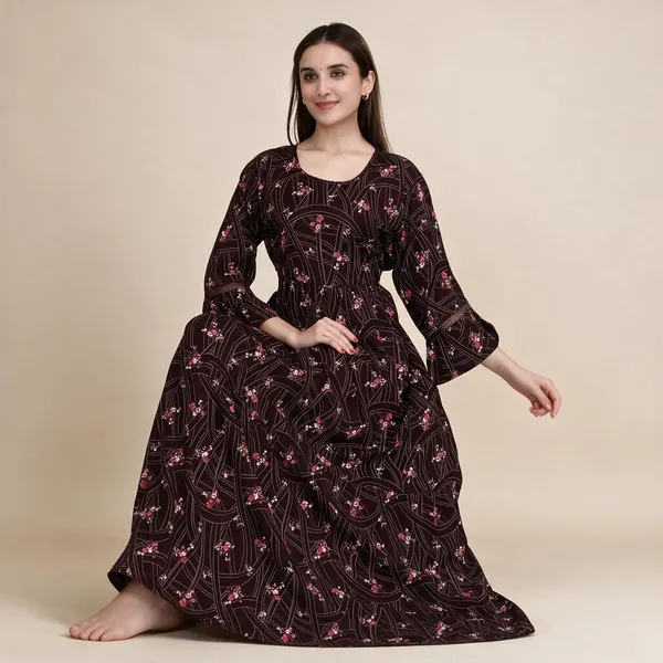 Black_Premium_Alpine_Cotton_Nightdress_For_Women