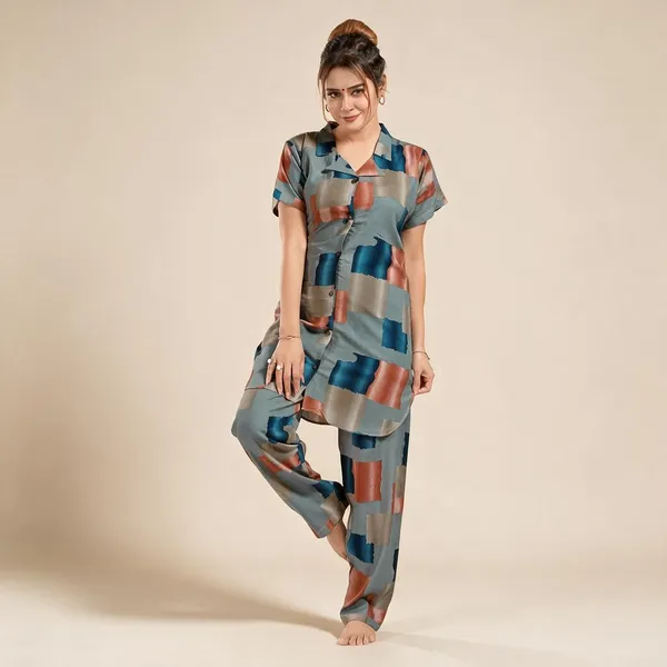 Blue_Premium_Rayon_Nightdress_For_Women