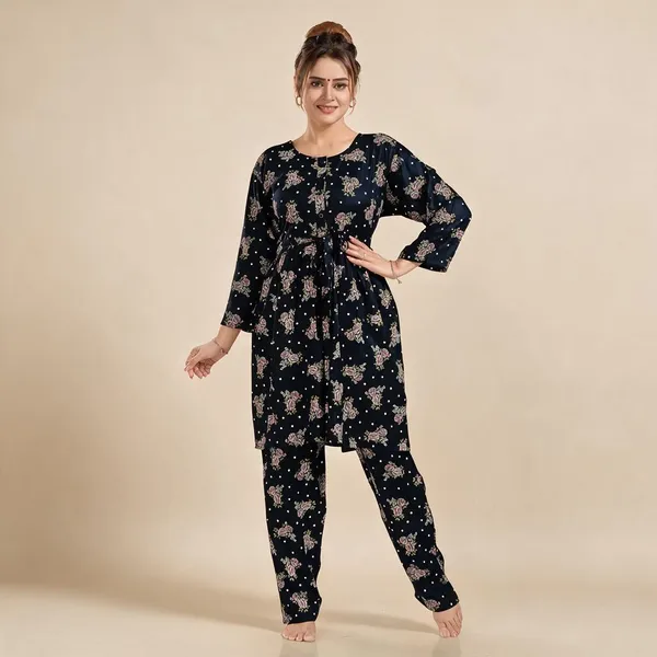 Navy_Blue_Premium_Rayon_Nightdress_For_Women