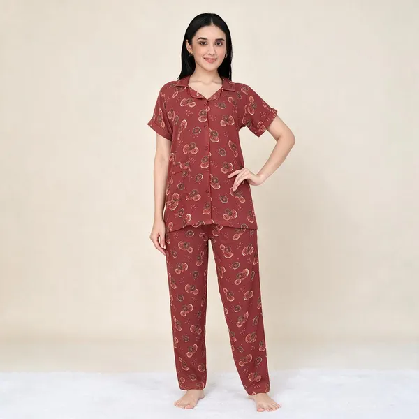 Maroon_Premium_Alpine_Cotton_Nightdress_For_Women