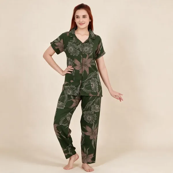 Dark_Green_Premium_Alpine_Cotton_Nightdress_For_Women