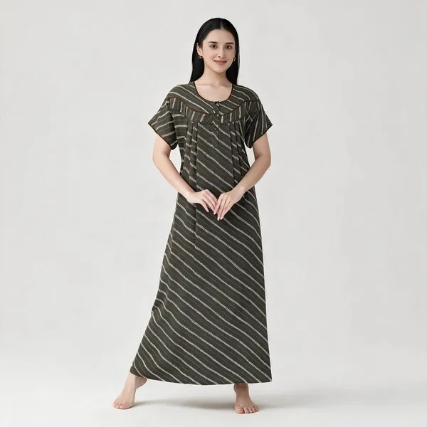Olive_Green_Premium_Alpine_Cotton_Nightdress_For_Women