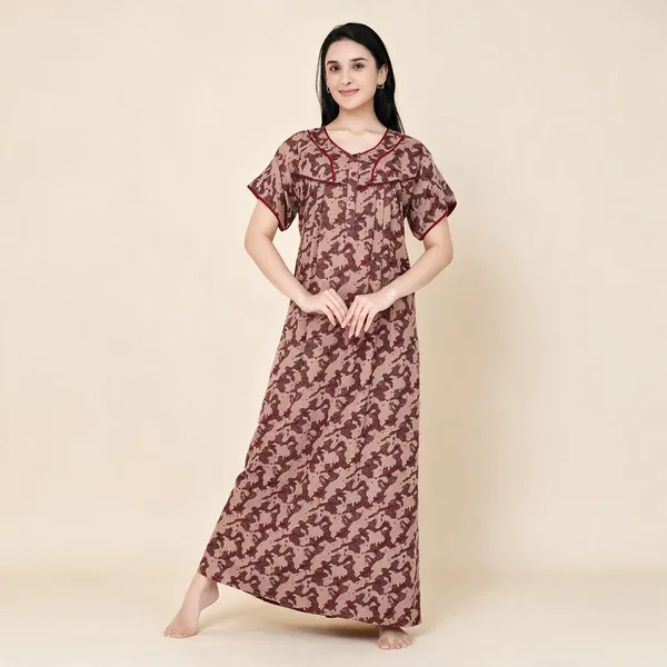 Brown_Premium_Alpine_Cotton_Nightdress_For_Women