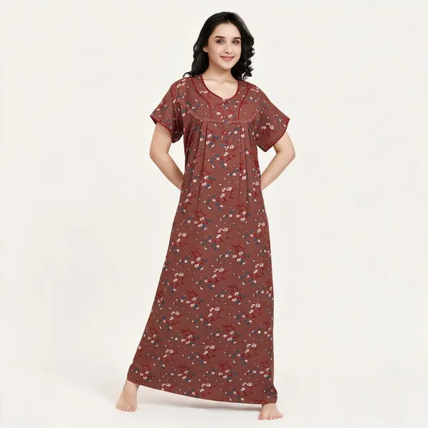 Brown_Premium_Alpine_Cotton_Nightdress_For_Women