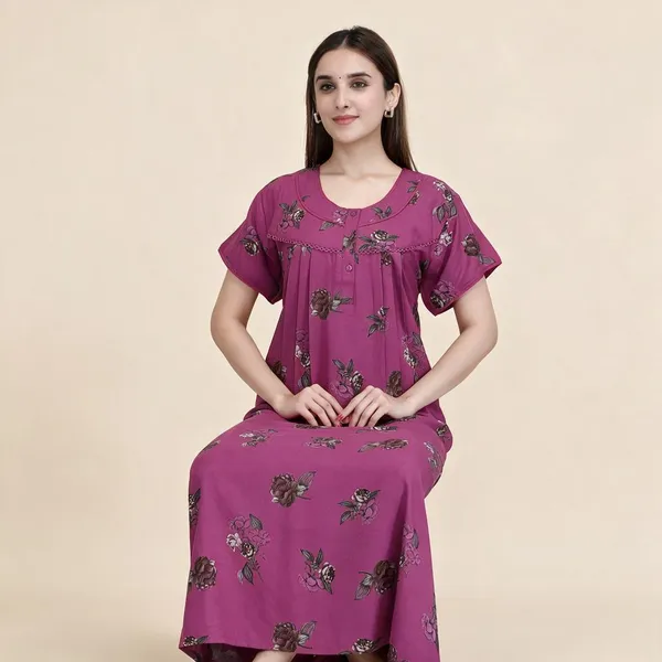 Magenta_Premium_Alpine_Cotton_Nightdress_For_Women