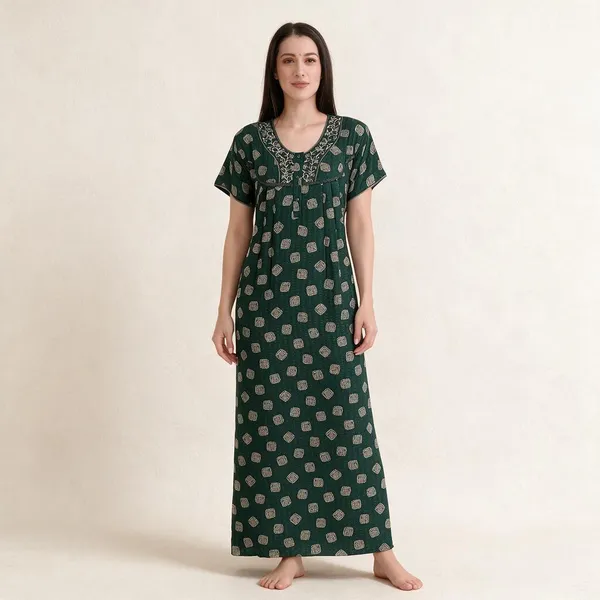 Green_Premium_Alpine_Cotton_Nightdress_For_Women