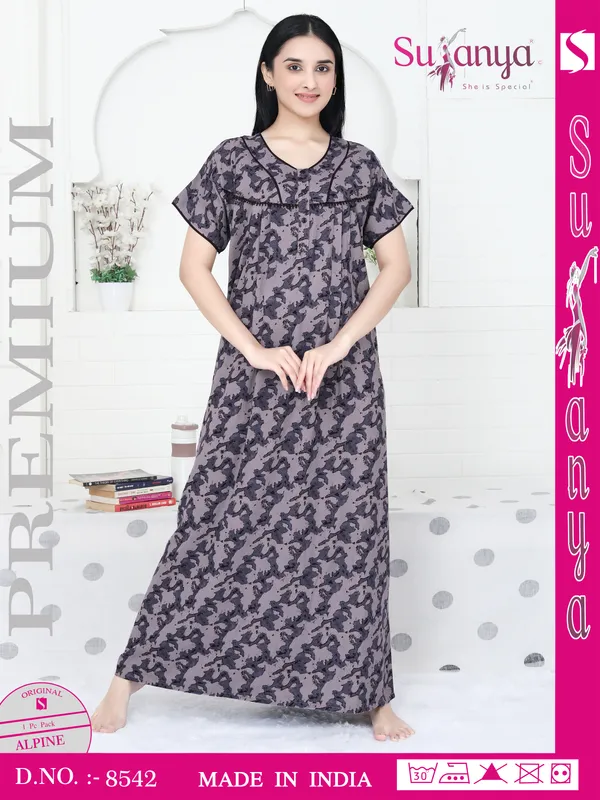 Grey_Premium_Alpine_Cotton_Nightdress_For_Women