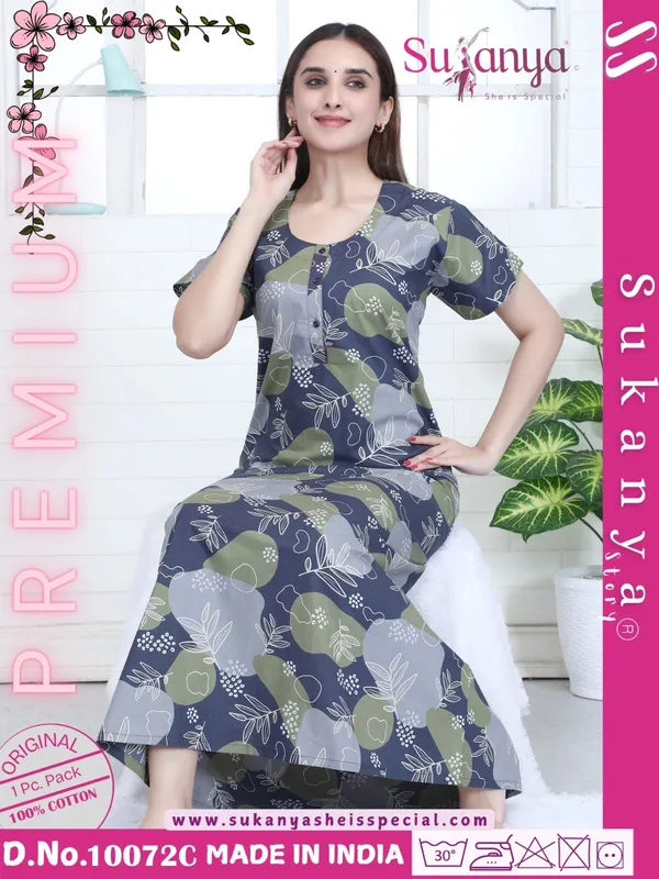 Grey_Premium_Cotton_Nightdress_For_Women