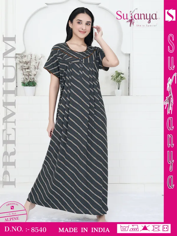 Black_Premium_Alpine_Cotton_Nightdress_For_Women