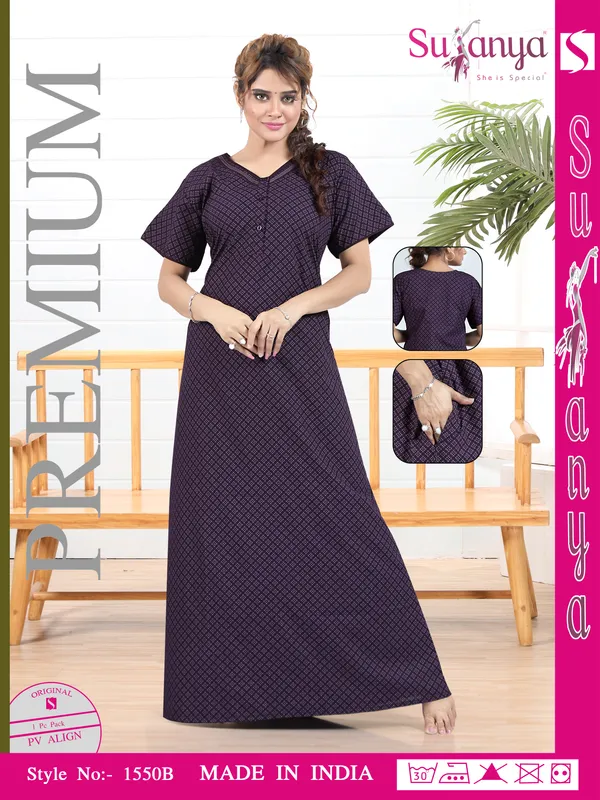 Purple_Premium_Polyester_And_Viscose_Nightdress_For_Women
