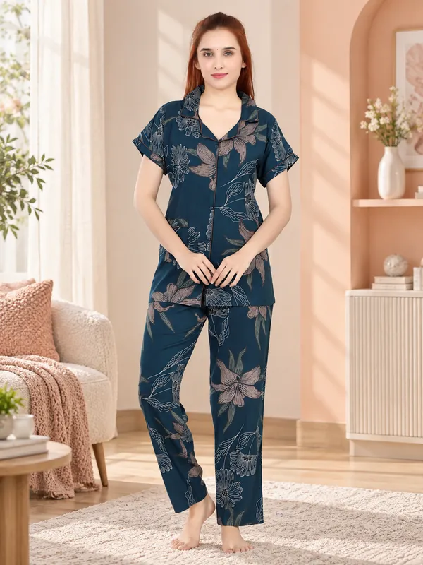 Navy_Blue_Premium_Alpine_Cotton_NightSuit_For_Women