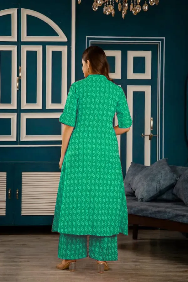 Green_Cotton_Straight_Geometric_Print_Kurta_Set_For_Women