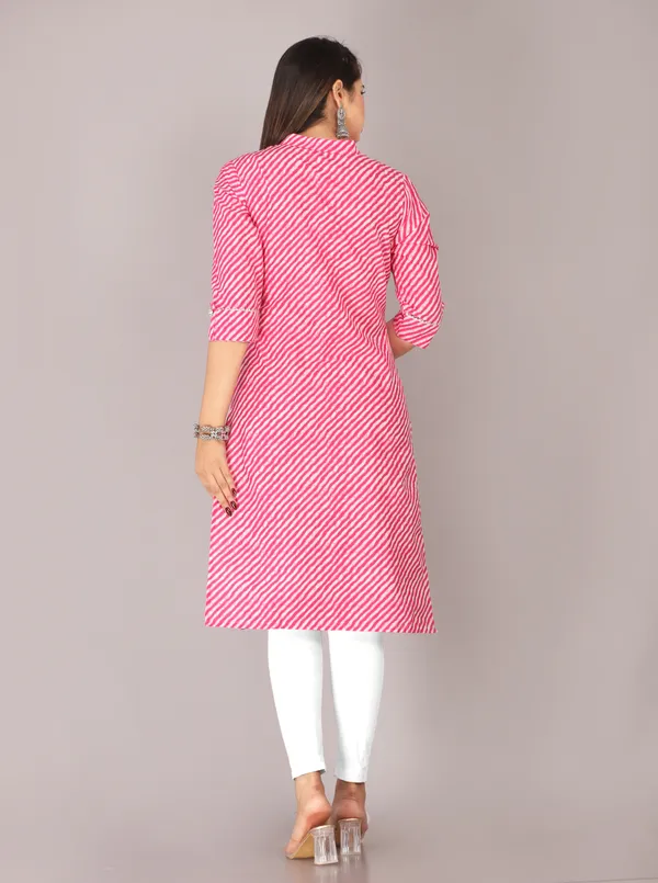 Pink_Cotton_Straight_Striped_Kurta_For_Women