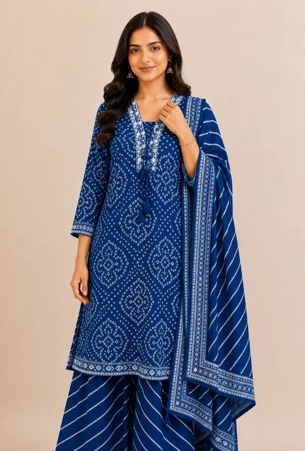 Blue_Cotton_Straight_Printed_Kurta_Set_For_Women