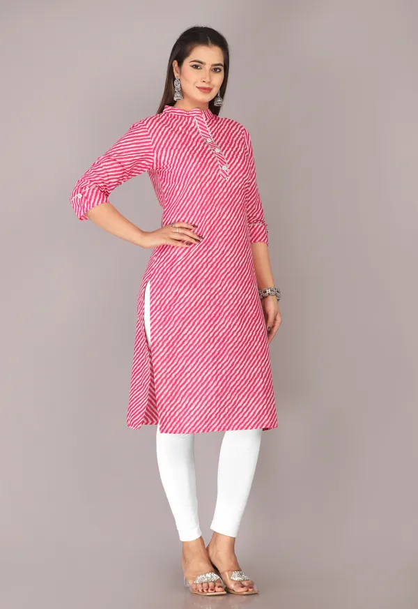 Pink_Cotton_Straight_Striped_Kurta_For_Women