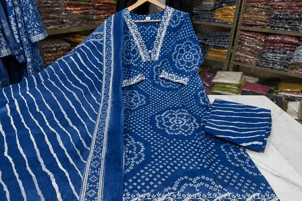 Blue_Cotton_Straight_Printed_Kurta_Set_For_Women